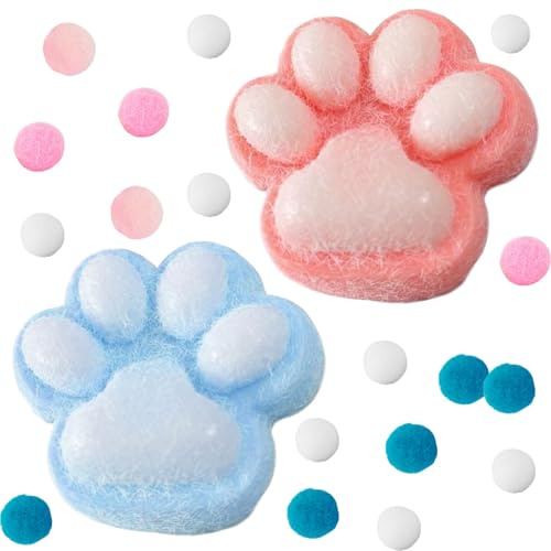 GWAWG Cat Paw Squeeze Toy, 2 Stück Süße Katzenpfoten Quetschspielzeuge, Fufu Squishy für Stressabbau, Handgemachte Squishy Big Cat Paw für Kinder und Erwachsene