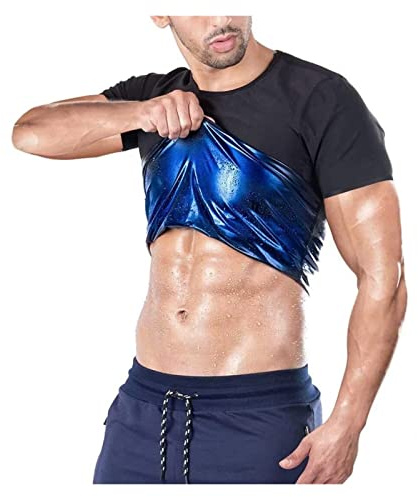 XUEBIN T-Shirt De Sauna Amincissant for Homme, Vêtement De Sport, De Fitness, De Sudation, Chaud Et Chaud, S-4XL Sauna Costume(Men,4XL)