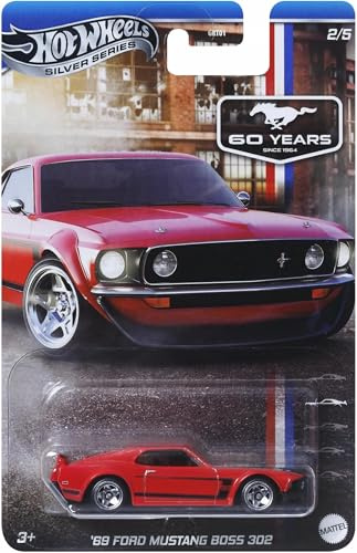 Hot Wheels Ford Mustang Boss 302 1969 JBY51 Silver Series Fahrzeug