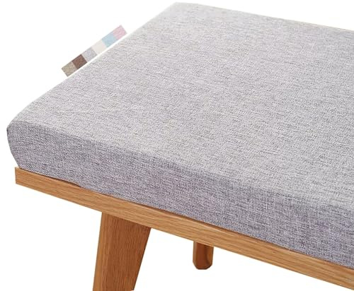 PLCIVSA Bankauflage Bankkissen Outdoor Waschbares Leinen 200cm/150cm/120cm X 40cm/35cm/30cm Sitzkissen für Gartenbank, Terrasse, Innen Fensterbank, Flurbank(Color1,90x40x3cm)
