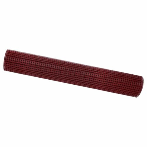 vidaXL Recinzione in rete metallica rossa, 1,5 x 10 m, in acciaio resistente e rivestita in PVC. Perfetta per creare una barriera esterna e dividere il giardino, offre sicurezza e definisce il tuo s