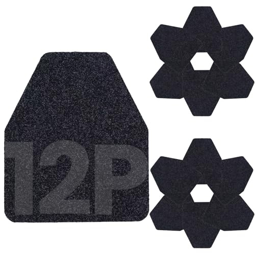 12 PCS Urinal Mat, Black Urinal Floor Mats for Men Bathroom, Urinal Floor Mats Water Absorption Urinal Pads for Mens Room, Commerical Non-Slip Rubber Backing Washable Urinals Mat