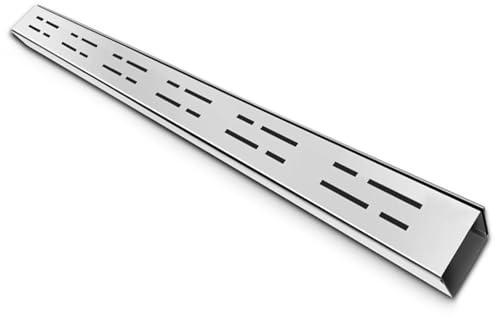 Wzmazingly Canaletta Scolo Acqua Piovana Stretto Esterni, Kit di Canale di Scarico in Acciaio Inox 304 con Griglia Rimovibile, Filtri per Grondaia Lineare, Sistema di Drenaggio per Patio(100x3.5x5cm)