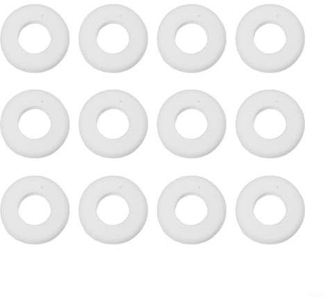 Gdfnmogo Lot de 12 amortisseurs de vibrations en silicone pour raquette de tennis - Absorbant les chocs pour réduire les vibrations et améliorer le confort - Blanc