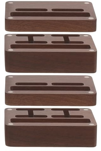 Generic 2 St Elegant och Kompakt Valnötträ Förvaringsbox för Slipsklämmor och Manschettknappar med Skyddande Inredning och Organiserad Design Present för Män vid Födelsedag och Bröllop