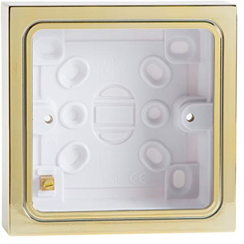 Varilight - 1 Gang Patress Wall Box (for surface mounting) Brass Effect Finish - YBSB