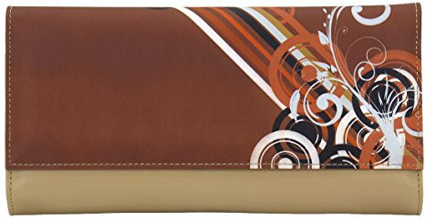 Friedrich|23, Schmuckrolle, 24 x 13 x 3 cm, Druckknöpfe, Ideal für Reisen, Feinsynthetik, Diagona, Braun, 20081-3