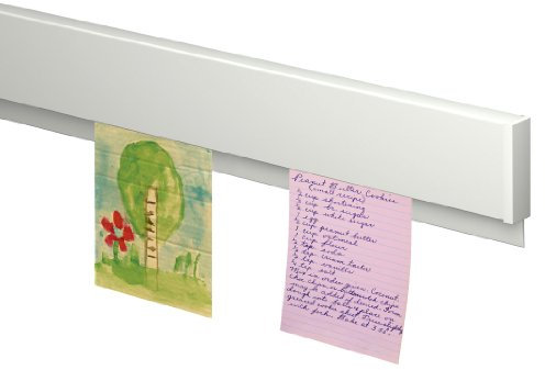 Art & More Klemmschiene, Klemmleiste, Aluschiene, Präsentation Inforail 200 cm weiß