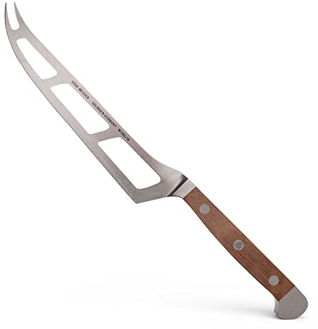 Güde Solingen - Weichkäsemesser Käsemesser geschmiedet, 15 cm, Walnussholz, ALPHA WALNUSS, Doppelkropf, Handmade Germany