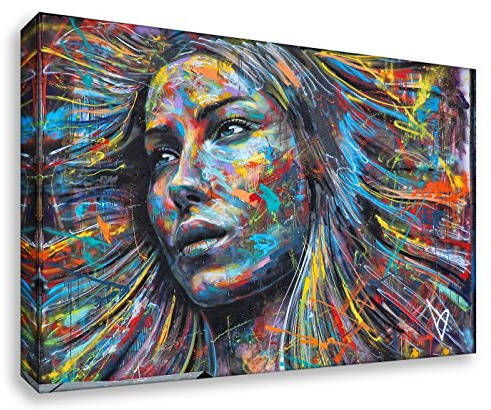 Angebot Druck auf leinwand Banksy Graffiti - Bild ACRYL FACE ! Bild fertig auf Keilrahmen !Kunstdrucke, Wandbilder, Bilder zur Dekoration - Banksy Streetart (60x90 cm)