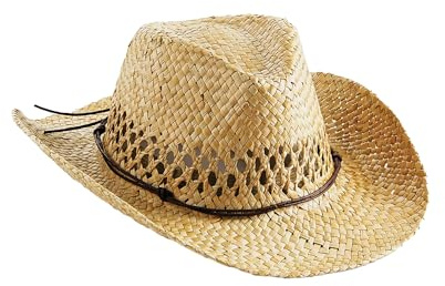Rustic Straw Cowboy Hat - Classic Western Style Beige
