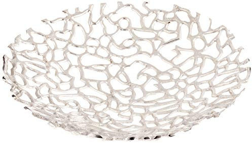 Deko Schale Fidan 2er-Set Aluminium silber Durchmesser 32cm und 40cm
