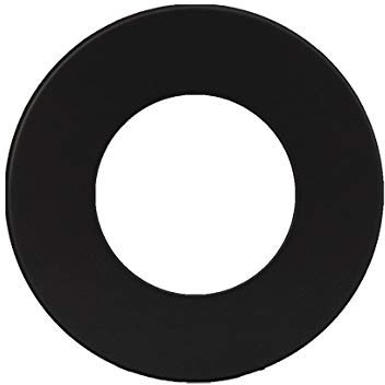 LANZZAS Rauchrohr Wand-Rosette mit 70 mm Rand - für den Durchmesser Ø 150 mm - Farbe: schwarz - Ofenrohr Wandabdeckung