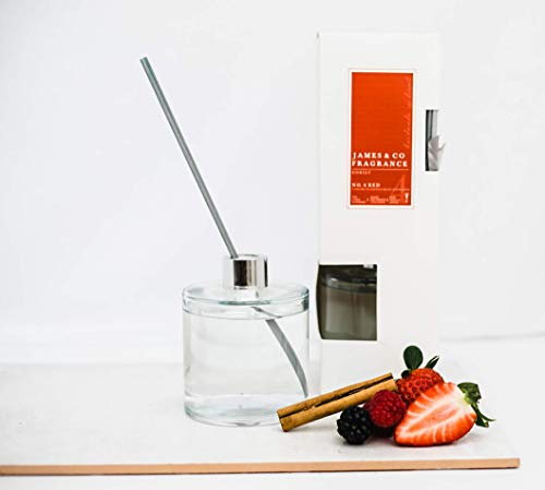 James & Co No.4 Red (Spiced Berries, Cinnamon & Vanilla) 300ml Home Fragrance Reed Diffuser Set