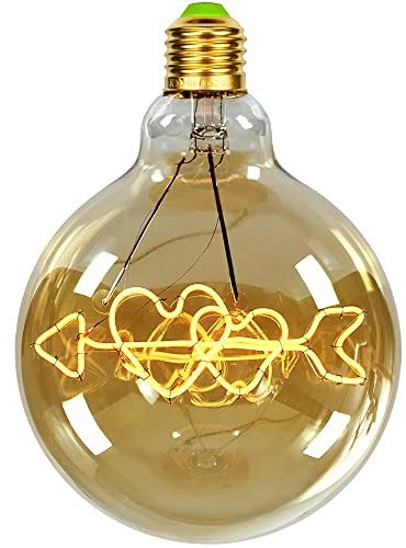 TIANFAN Vintage LED-Lampen Big Globe G125 4W 220 / 240V Alphabete Spezielle dekorative Glühbirne Super Yellow Warm (Arrow)