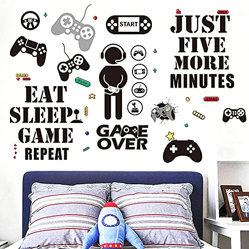 Game Wandtattoo Set 36 Stück – Jugendzimmer Junge Deko