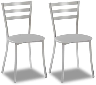 ASTIMESA SCALMGR Dos sillas de Cocina, Metal, Gris, Altura de Asiento 45 cms