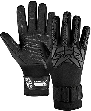Seibertron C.R.D.G 2.0 Handschuhe - Schnittfest, rutschfest, flexibel und Thermisch für Tauchen, Speerfischen, Surfen, Paddeln, Kajakfahren und Schwimmen Black XXL