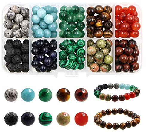 8mm naturliga vita marmorpärlor runda vita jadepärlor trådar lösa ädelstenspärlor energisten pärlor för armband halsband smyckestillverkning (200 st)