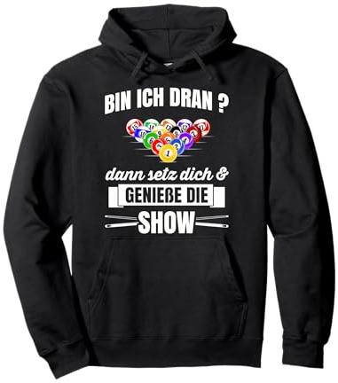 Billard Tshirt Queue Pool Snooker 8-Ball Cue Kreide Nineball Pullover Hoodie