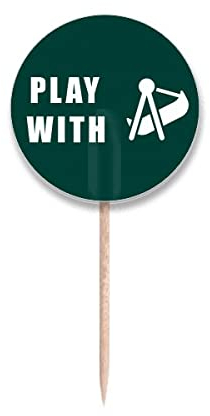 Swing Game Art Deco - Banderas redondas para palillo de dientes