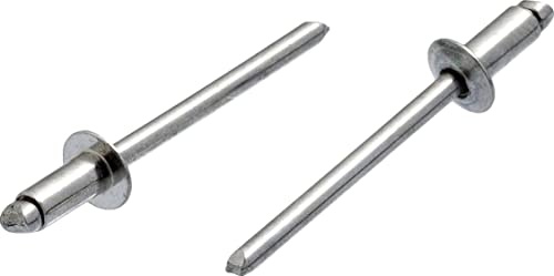 Remache ciego de acero inoxidable de 3 mm x 10 mm, cabeza de cúpula A2/A2 (paquete de 20)