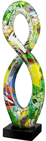 Casablanca modernes Design Casablanca Deko Figur Skulptur Swing XL - Moderne Kunst Dekoration aus Kunstharz - Street Art Design - Mehrfarbig Höhe 37 cm