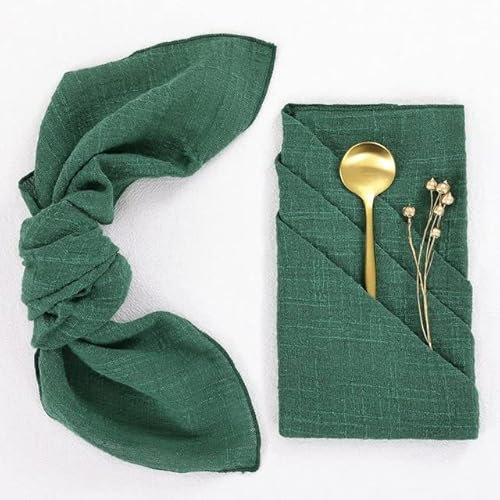 YEAG Gaze-Servietten, Seihtuch, Falten, Servietten, weiche Baumwolle, Tischservietten, dekorativ für Weihnachten, Hochzeit, Party, 4 Stück