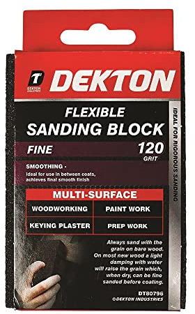 Dekton's Flexible Sanding Block 120Grit Fine Pack of 1