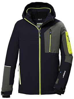killtec Jungen Skijacke/Funktionsjacke mit Kapuze und Schneefang KSW 391 BYS SKI JCKT, dunkelnavy, 164, 42100-000