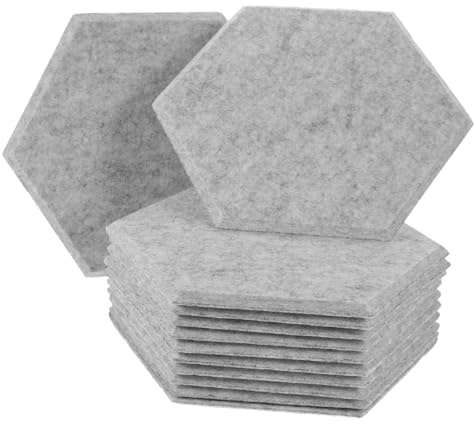 Toyvian 12pcs Soundproof Mat Acoustic Wall Panels Sound Absorbing Material Noise Reduction Tool for Home Office Gym
