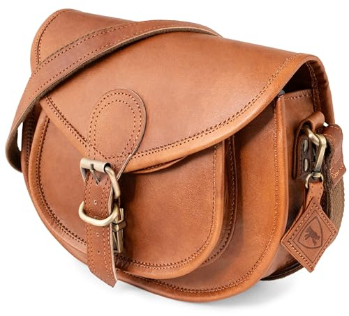 Berliner Bags Vintage Umhängetasche Dakota, Schultertasche aus Leder, Handtasche für Damen - Braun