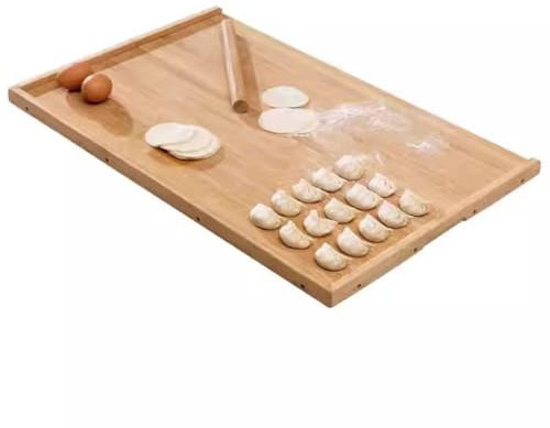 Grande planche à découper en bois avec poignée à rebord et rainure à jus Idéal pour découper la dinde viande, légumes et barbecue Taille 80 cm