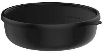 Mepal - Récipient pour micro-ondes Lumina - Boîte hermétique alimentaire avec couvercle pour frigo, congélateur, four vapeur, micro-ondes et lave-vaisselle - Bol de service - 2000 ml - Nordic black