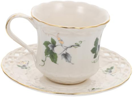 ABOOFAN Set Di Tazze Da Tè Vintage Europee Tazze E Piattini in Ceramica Con Fiori