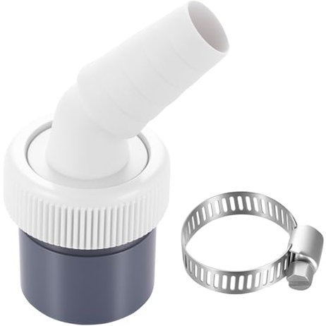 Adaptador de Desagüe para Lavadora y Lavavajillas, Adaptador de Conexión con Entrada Ø 19-24 mm y Salida 40 mm, Accesorio para Lavadora + Abrazadera de Tubo