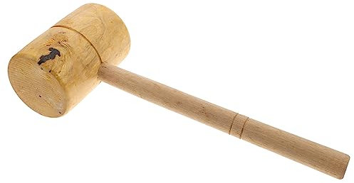 DIYEAH Martello Da Legno Professionale in Legno Massello Impugnatura Antiscivolo Per Lavorazione e Intaglio Utensile Manuale Per Falegnami e Progetti Di Decorazione Casa