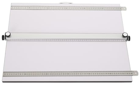 Lfhelper A2 Zeichenbrett, 60x45cm Professionell Zeichenplatte Zeichentisch | mit Paralleler Bewegungsstange und 2 Druck streifen, Tragbare, mit Stützbeine, für Architekten, Ingenieur und Studenten