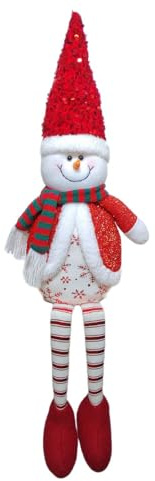 Xuancai Bambola di peluche Decorazione di Natale Seduta Santa Renna Pupazzo di Neve Figure Ornamento Da Tavolo Per Mantelli Scrivania Display Festival Giocattolo Per E Albero