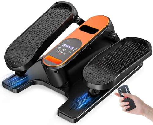Mini Ellipsentrainer für Zuhause Untertisch Elektrischer Crosstrainer mit Fernbedienung, Display, 12 Geschwindigkeiten, Leise & Tragbar Stepper für Senioren Jugendliche und Erwachsene Freizeitübung