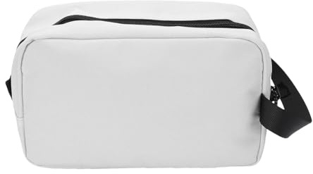 Jiawu Bolsa de Baño Suspendida Organizador de Almacenamiento Masculino con un Viaje de Agua para un Viaje de Negocios, un Material Robusto de Nylon (White)