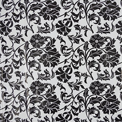 Klebefolie 200x45cm Print Ornament Schwarz Dekofolie Selbstklebefolie Möbelfolie