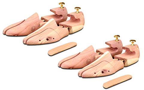 Langer & Messmer Tendiscarpe in legno di cedro per uomo e donna, calzante in legno di cedro incluso, misure 34-50, l'originale 40/41 2 paia