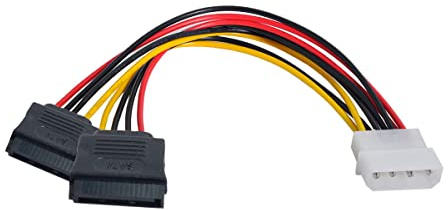 ChenYang IDE a doble SATA II 15p Y Splitter 10cm disco duro fuente de alimentación Cable de extensión