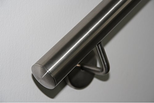 Corrimano in acciaio Inox V2A, 42,4 mm 240K lucido da parete, fino a 6 metri