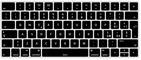 MiNGFi Copritastiera Silicone italiano per Apple Magic Keyboard A1644 (2015-2016) EU/ISO - Nero