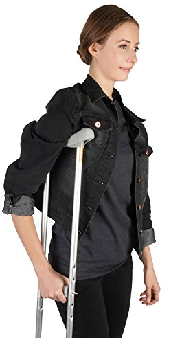 Soles Gehhilfen Paar, verstellbar Aluminium, Unisex, Silber