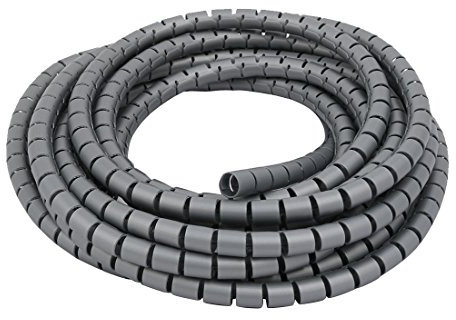 Aexit Filo avvolgente a spirale flessibile da 10 mm con cavo a spirale, 5 metri di lunghezza con clip ID: 220852