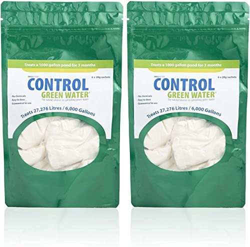Swell Control Green Water 2 Pack. Pond Clear Water Treatment and Pond Cleaner
