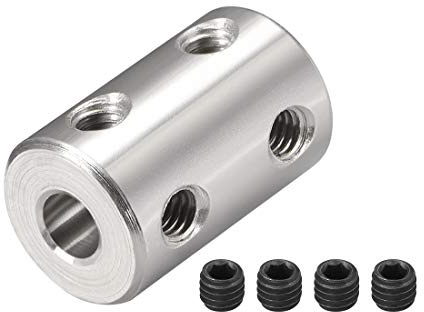sourcing map 5mm bis 5mm Bohrung Starre Kupplungsschraube L22XD14 | Edelstahl Wellenkupplungsverbinder Motorzubehör
